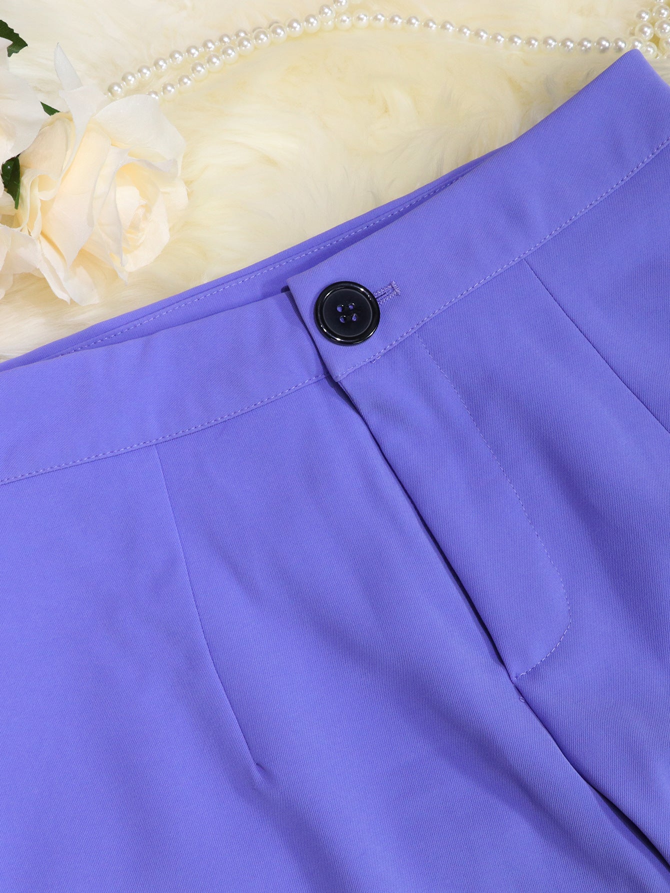 Autumn And Winter Solid Color Career Blazer High Waist Trousers Two-Piece Suit 9