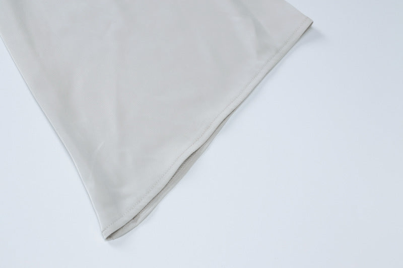 Women Autumn and Winter Tie Hollow Off Shoulder Loose Long Sleeve Dress 15