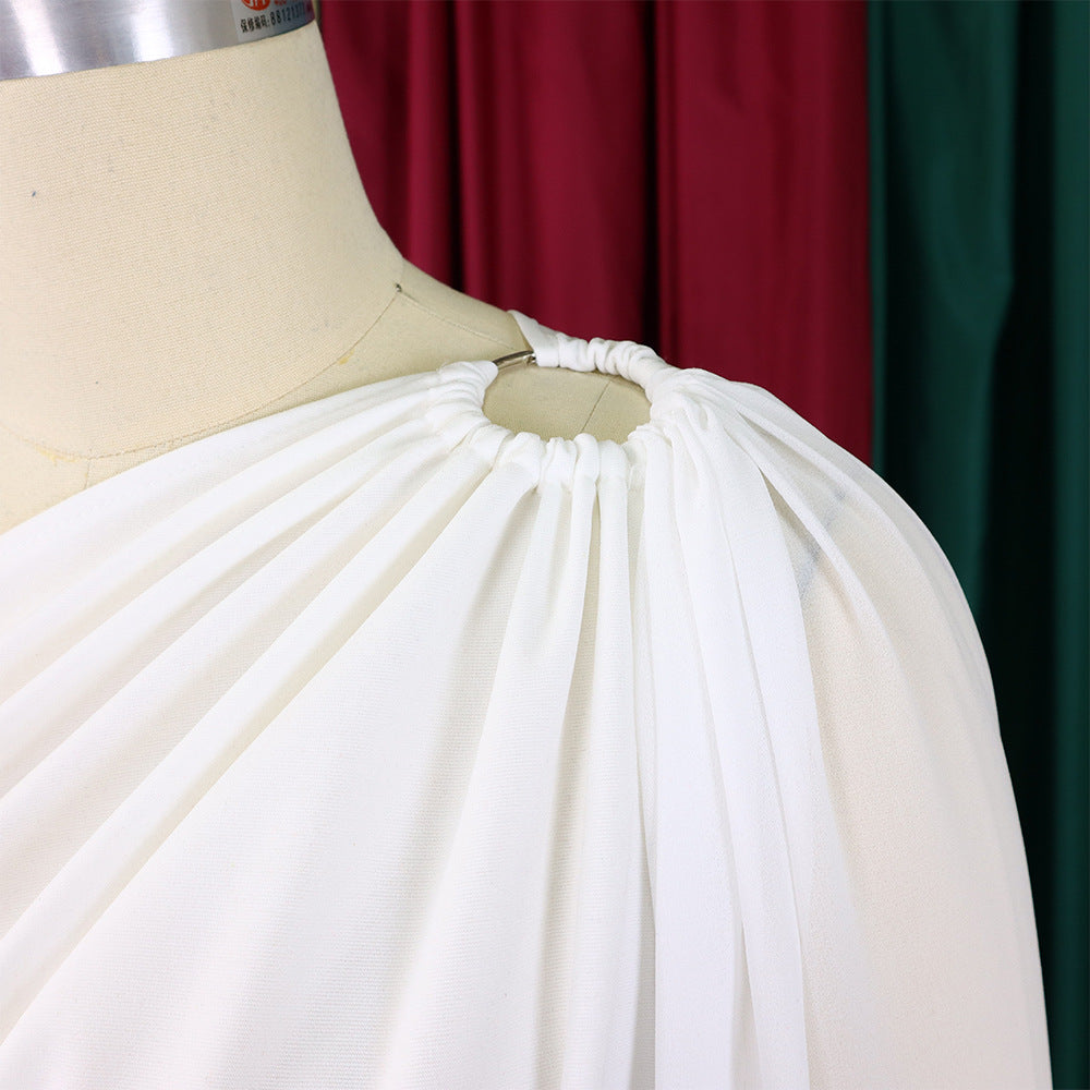 African Women's Solid Color Sexy One Shoulder Formal Party Fashion Jumpsuit 30