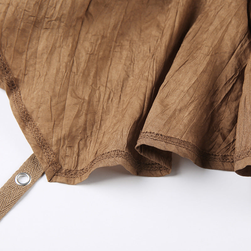 Fashion Low-Waist Metal Buckle Belt Irregular Ribbon Skirt 20