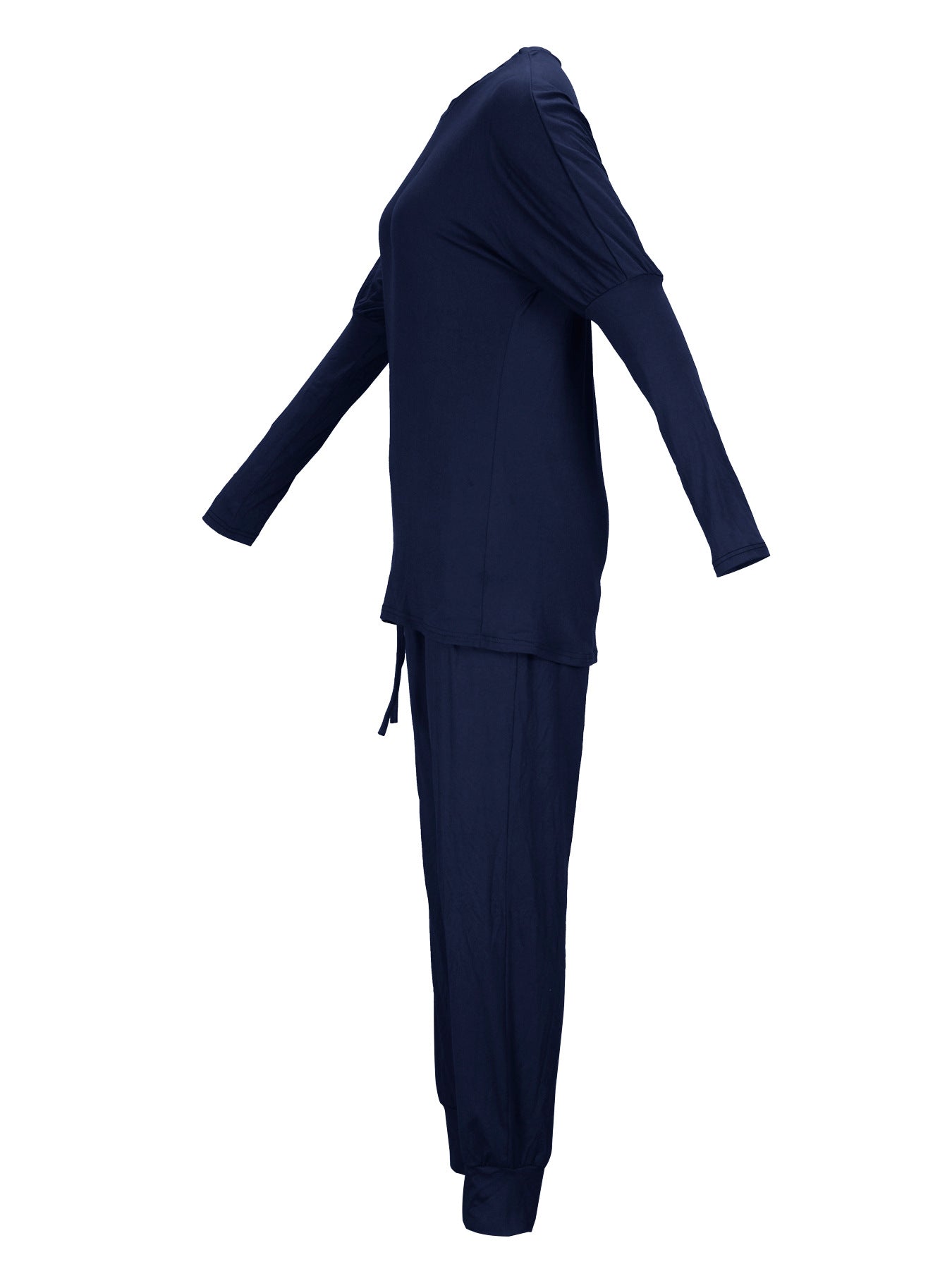 Autumn and Winter Women's Clothing Round Neck Loose Solid Color Long Casual Two-piece Pants Set 24