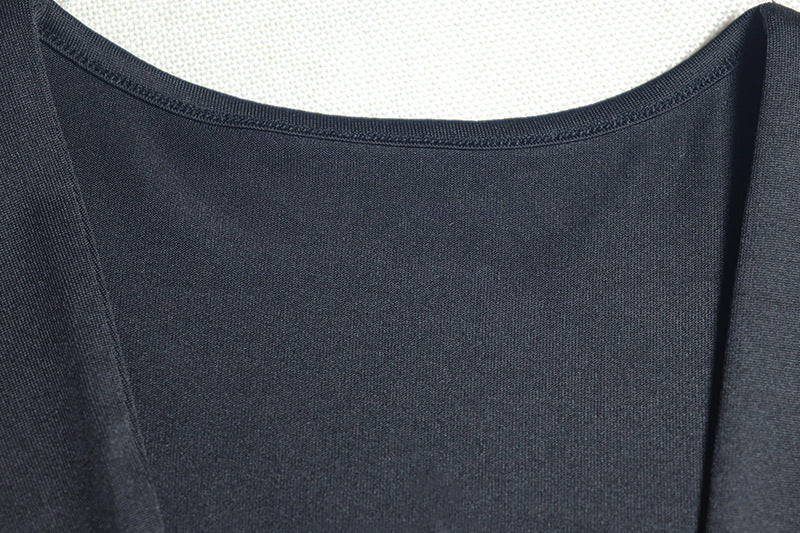 Women's Fashion Solid Color Dress Sleeveless Irregular Slit Dress 16