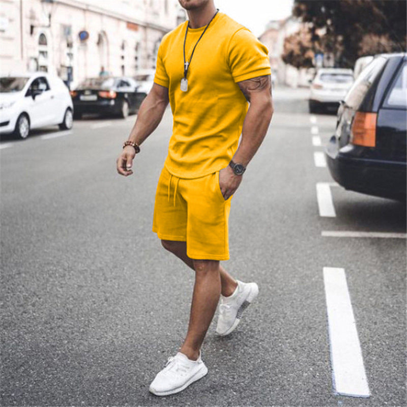 fashion short-sleeved shorts Casual track suit men 3