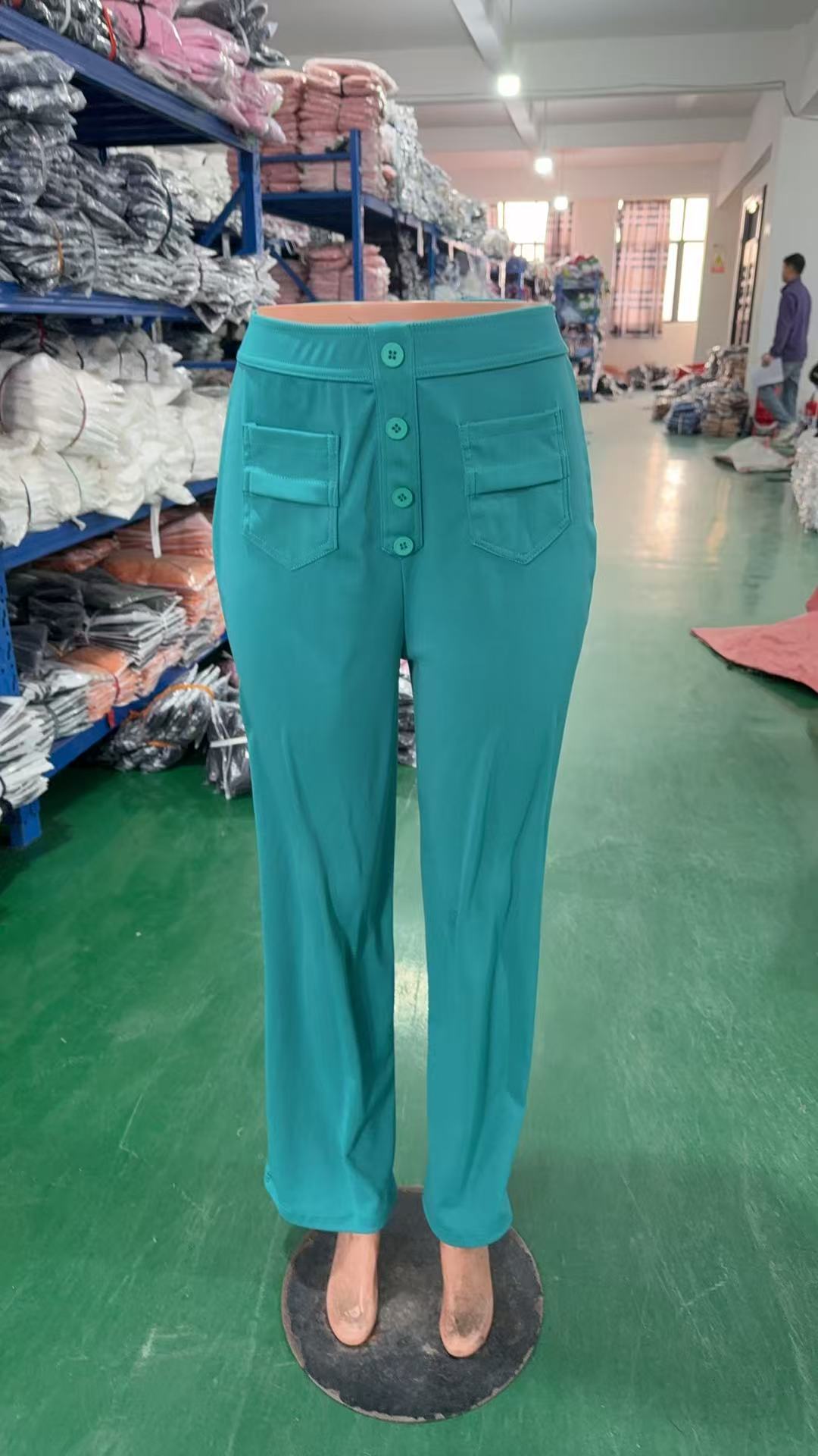 Women Casual Stretchy Pocket Pants 14