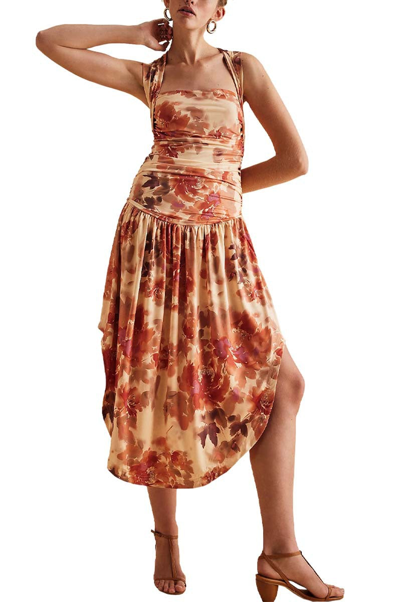 Women Holidays cross-strap print dress 5