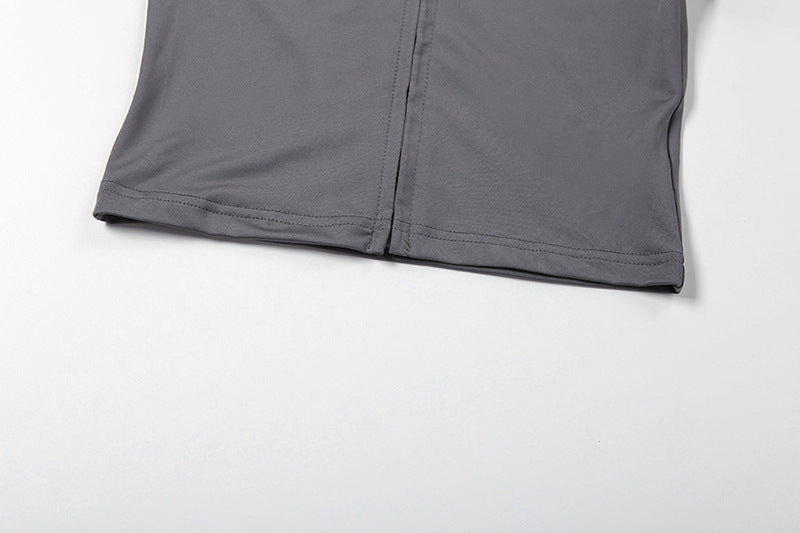 Women Fall/Winter Hooded Letter Print Zipper Top and Pants Two-Piece Set 22