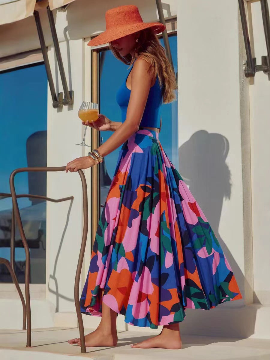 Women Bohemian Print Holidays Skirt 4