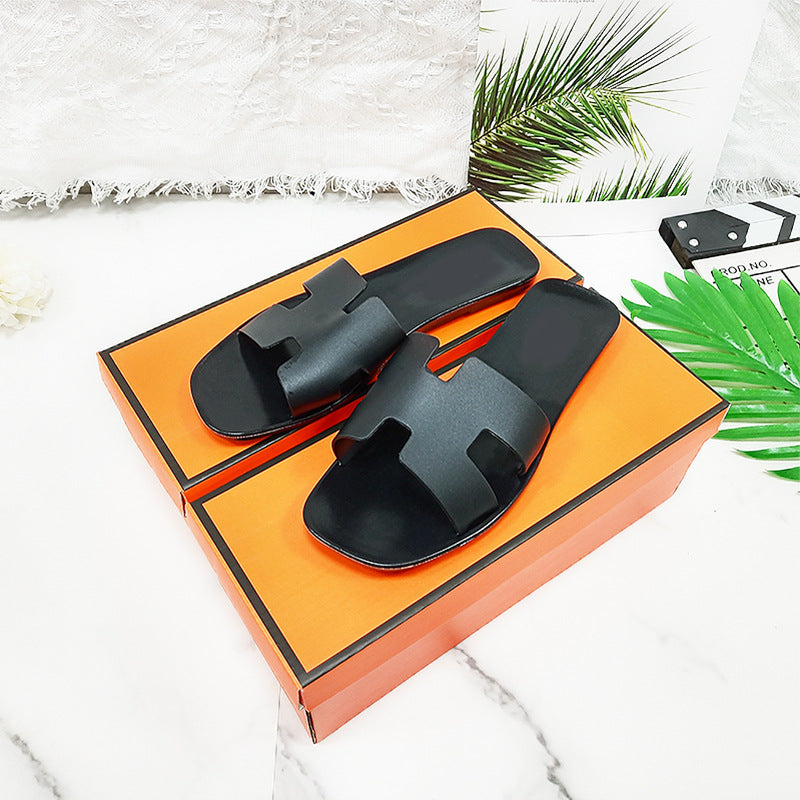 Summer Flat Solid Color Sandals Slippers