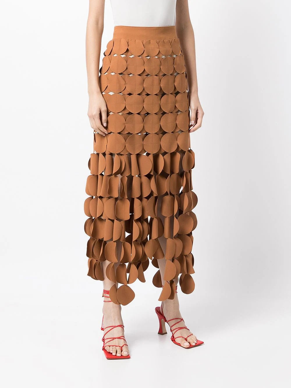 Autumn Fashion Chic Hollow Polka Dot Slim Fit Fringe Skirt 5