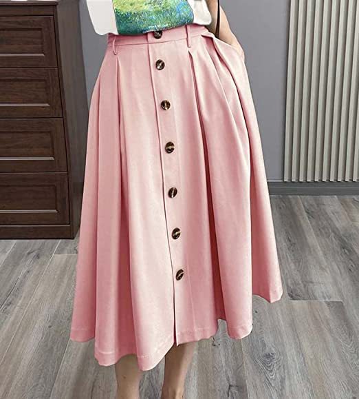 Spring Summer Women's Casual Button Skirt 8
