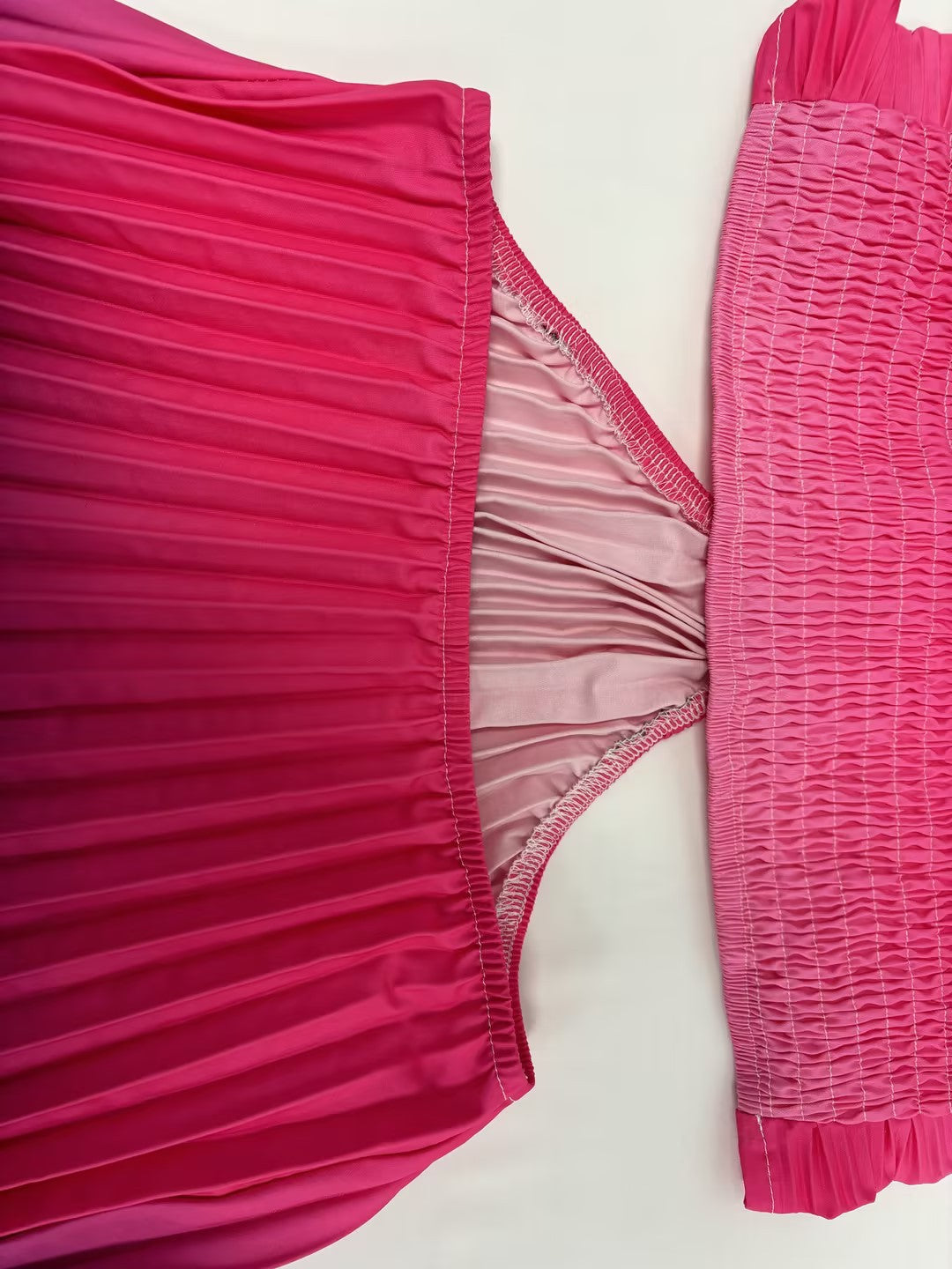 Women summer gradient Halter Neck pleated beach Holidays Maxi Dress 34