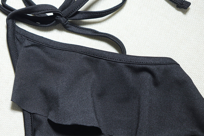 Women's Solid Color Sexy Sleeveless Strap Flower Irregular Trendy Dress 14