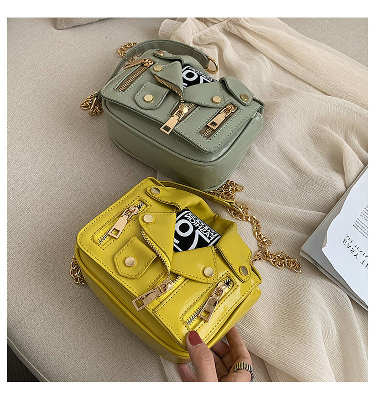 Women Uniform Bag Turndown Collar Jacket Style Bag 28