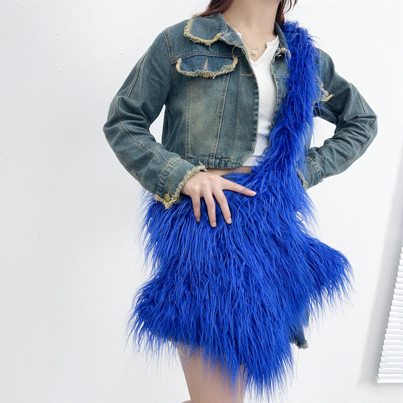 Fashion Girl Furry Messenger Bag 28