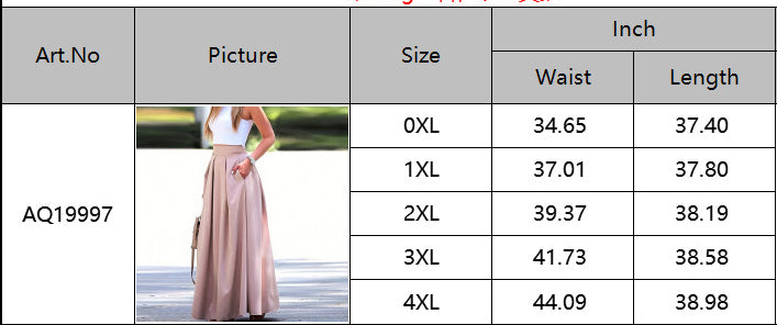Plus Size Women Solid Casual Loose Skirt 8