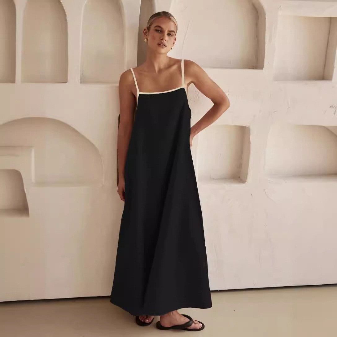 Spring Summer Women's Fashion Casual Strap Dress With Pockets 8