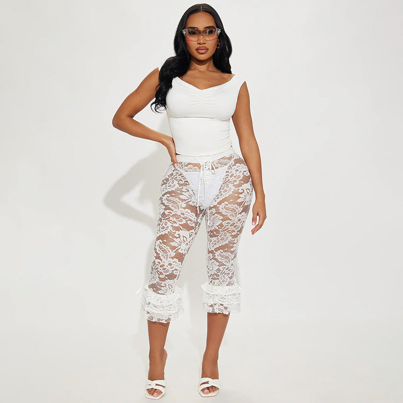 Women's Sexy Lace Casual Summer Pants 7