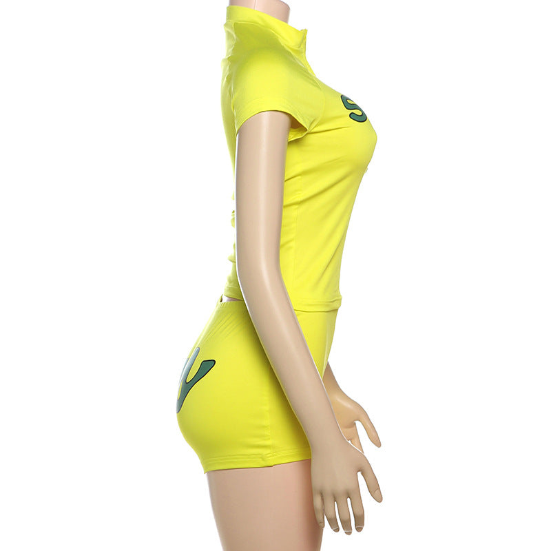 Summer High Street Print Top & Shorts Set for Women 10