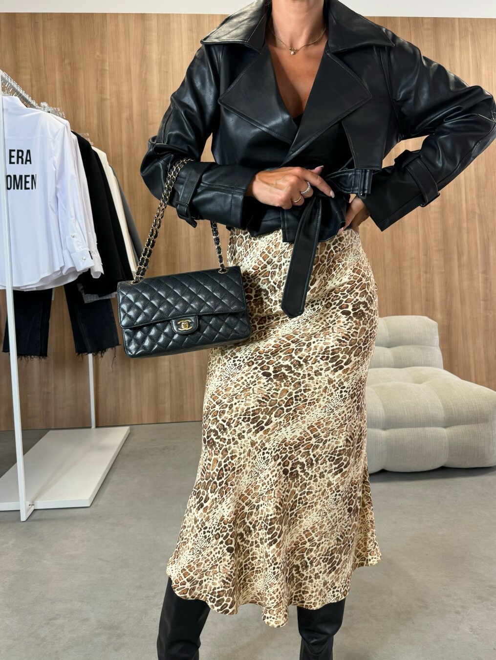 Autumn Fashion High Waist Slim Fit Printed Women's Skirt 9