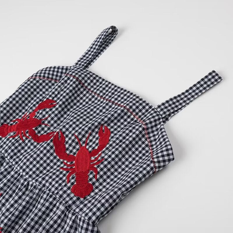 Women Clothing Embroidered Suspender Maxi Dress 5