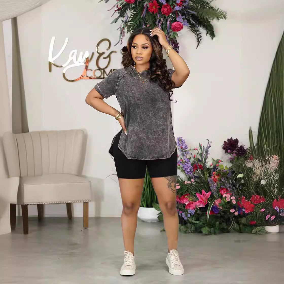 Women Printed Casual Two-Piece Set 13