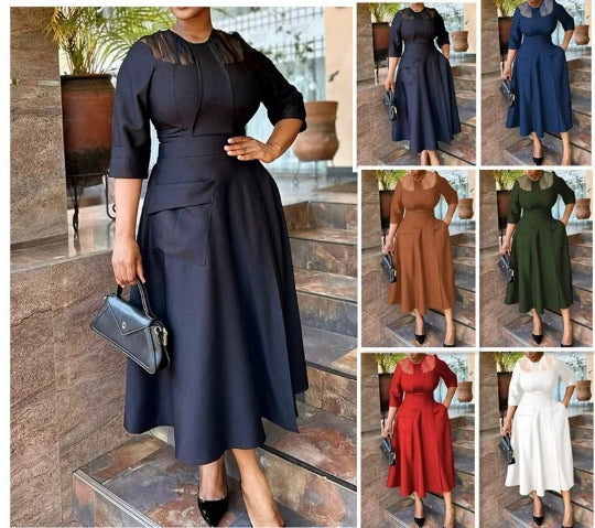 Women solid dress 10