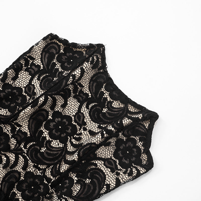 Women Summer Lace Streamer Strapless Bodycon Dress 11