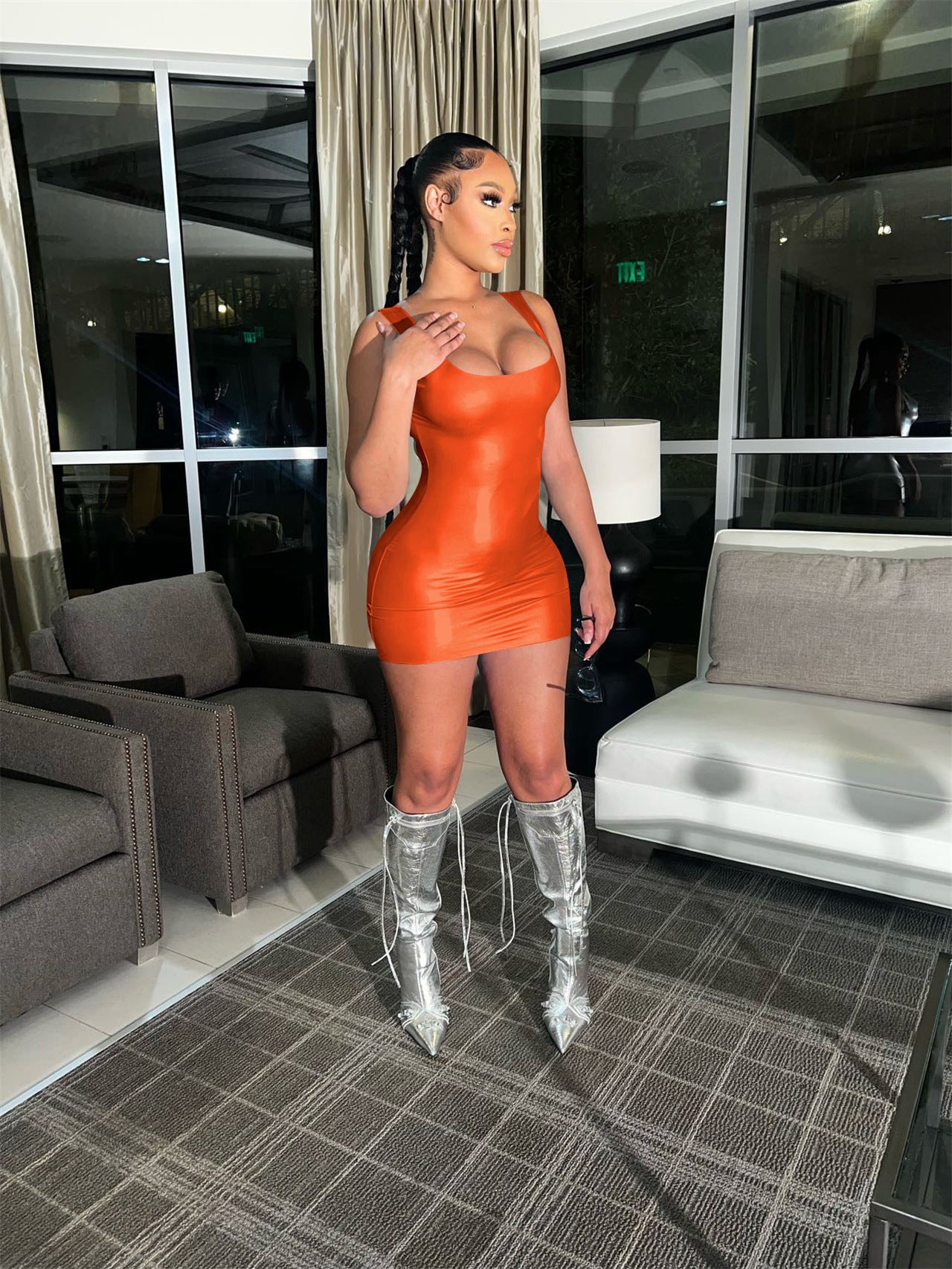 Women's Fashion Sexy Slim Sleeveless Dress 10