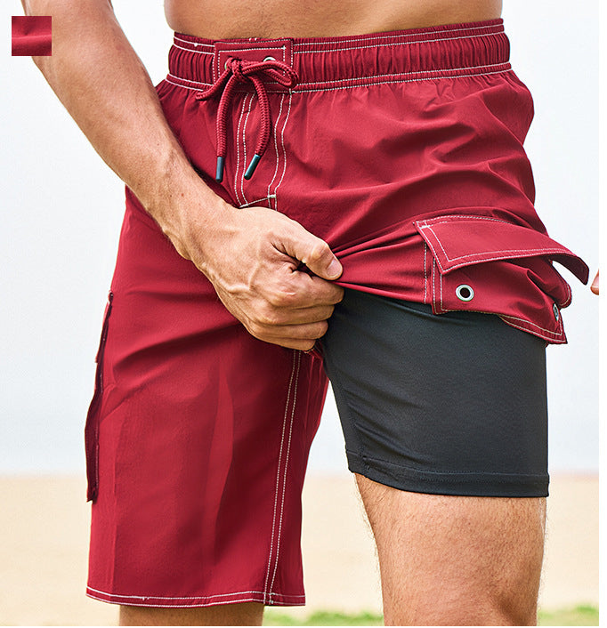 Summer men's Solid beach pants 9