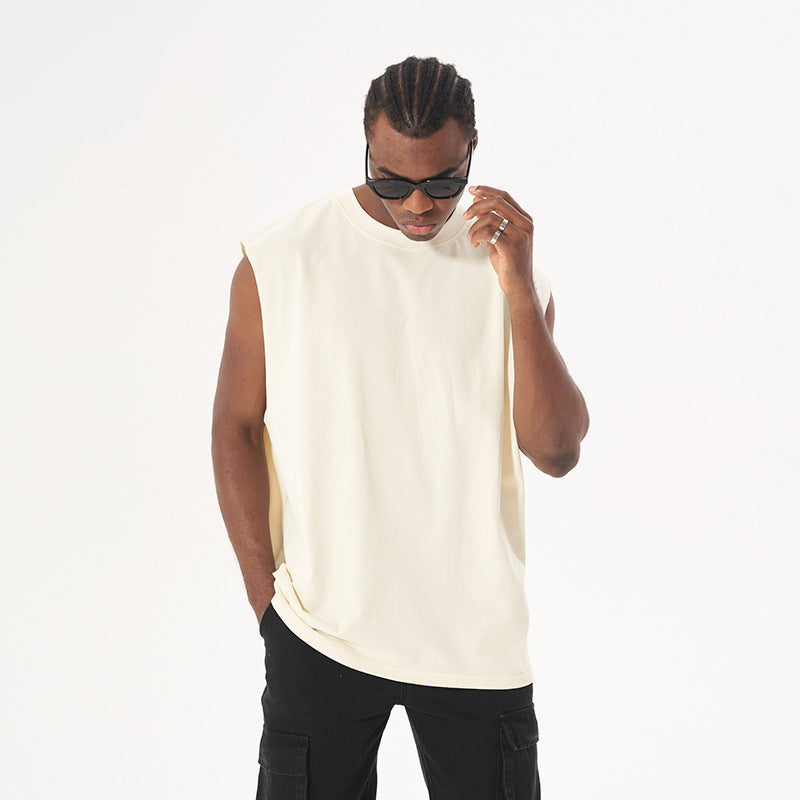 Fashionable High Street Cotton Loose Sleeveless Men's Vest 6