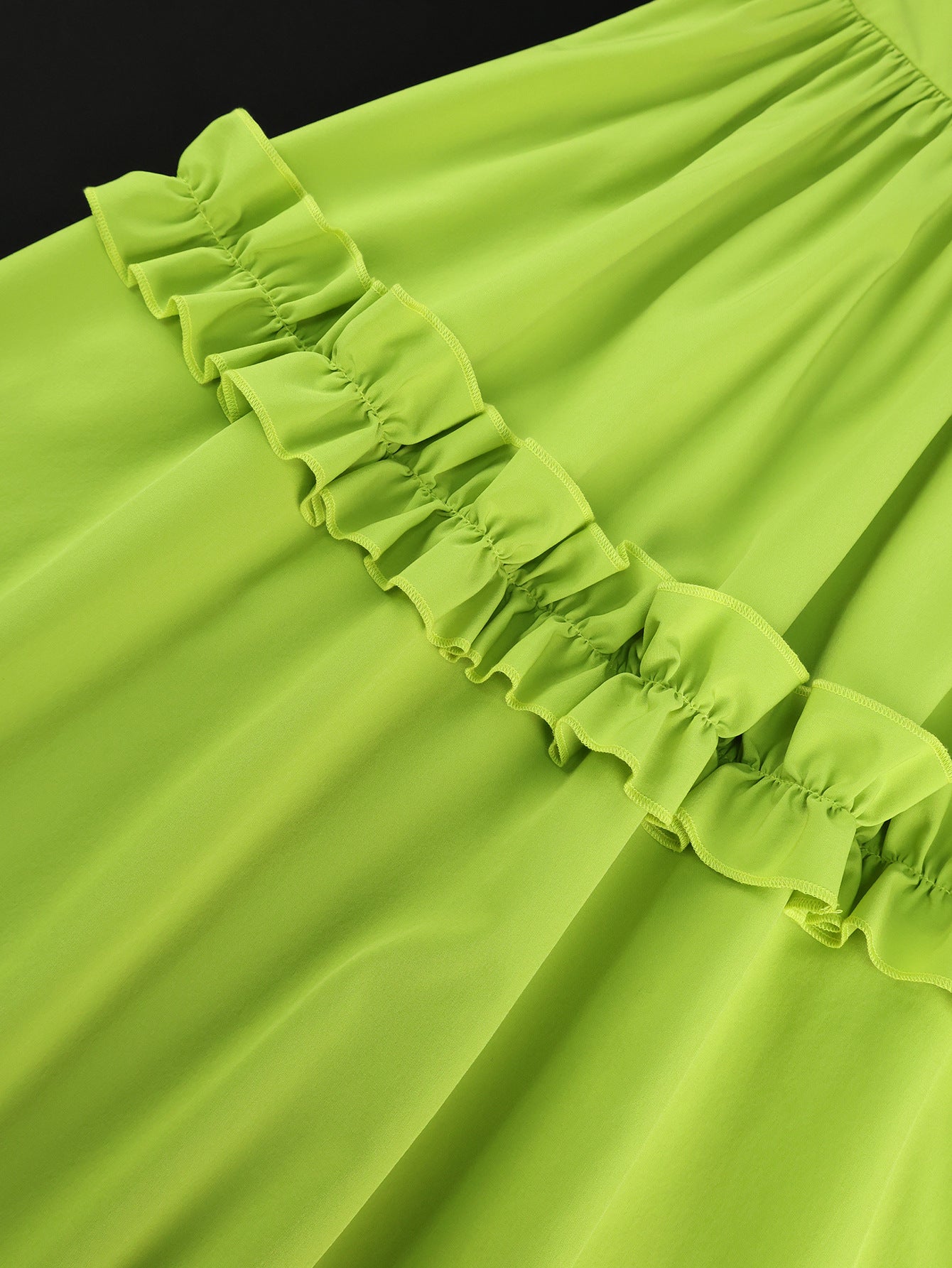 Side Cut-Out Sexy V-Neck Party Dress Ruffled A-Line Formal Gown 9