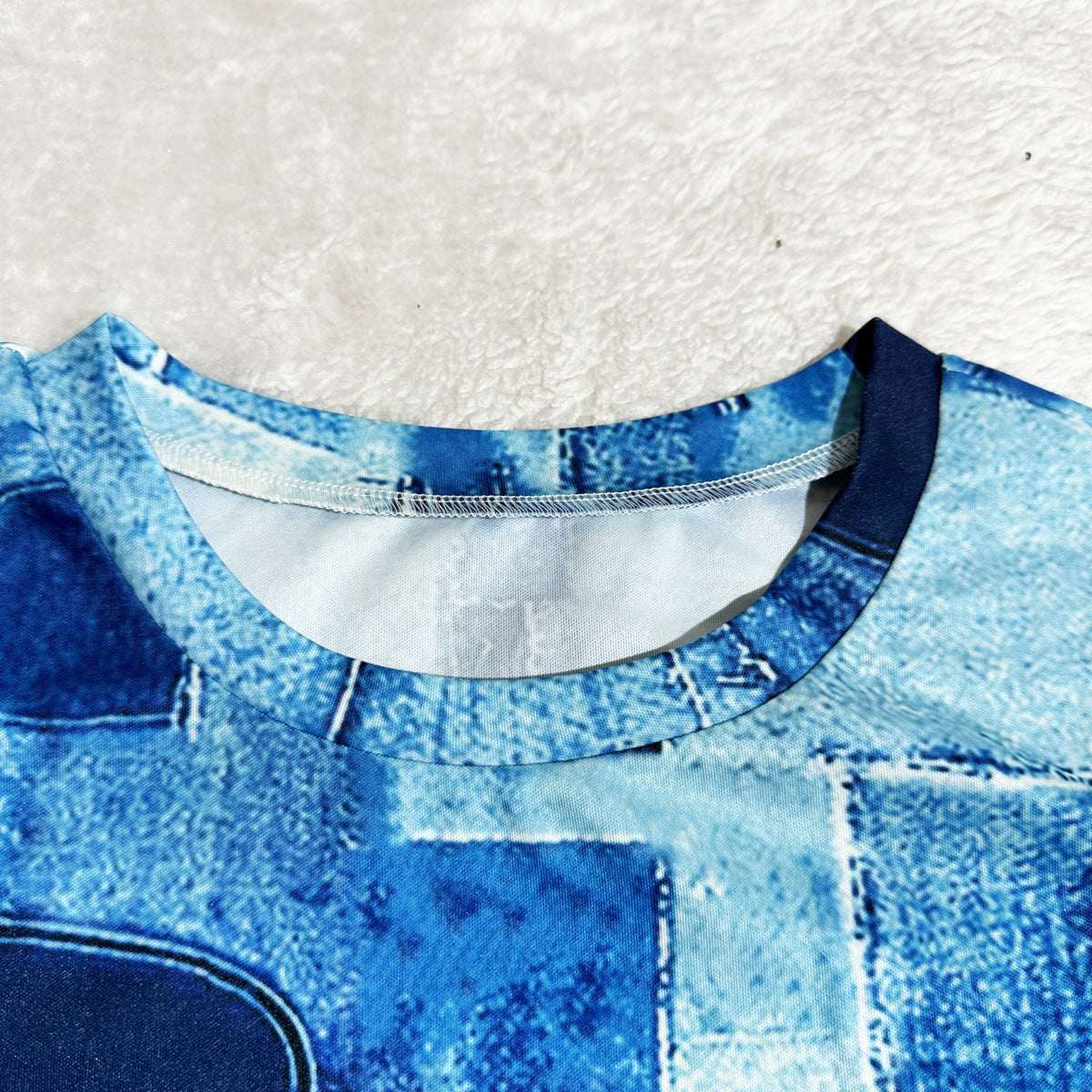 Women Casual Solid printed short-sleeved top and shorts two-piece set 23