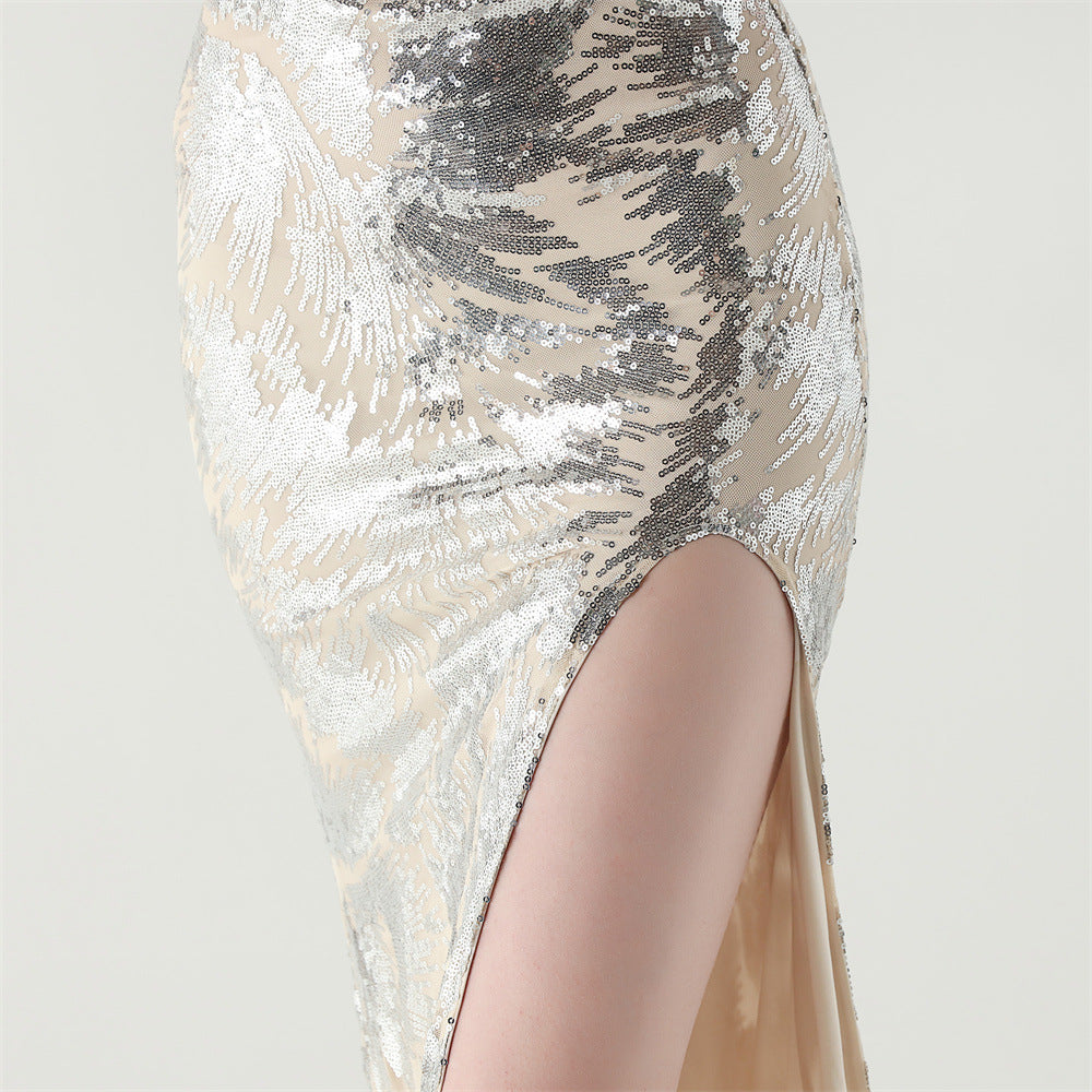 Women cross Lace-Up fishtail evening dress Formal Party evening dress 25