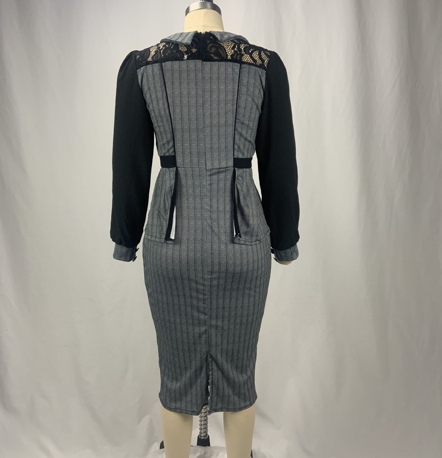 Houndstooth Elegant Women's Fashion Career Dress 8