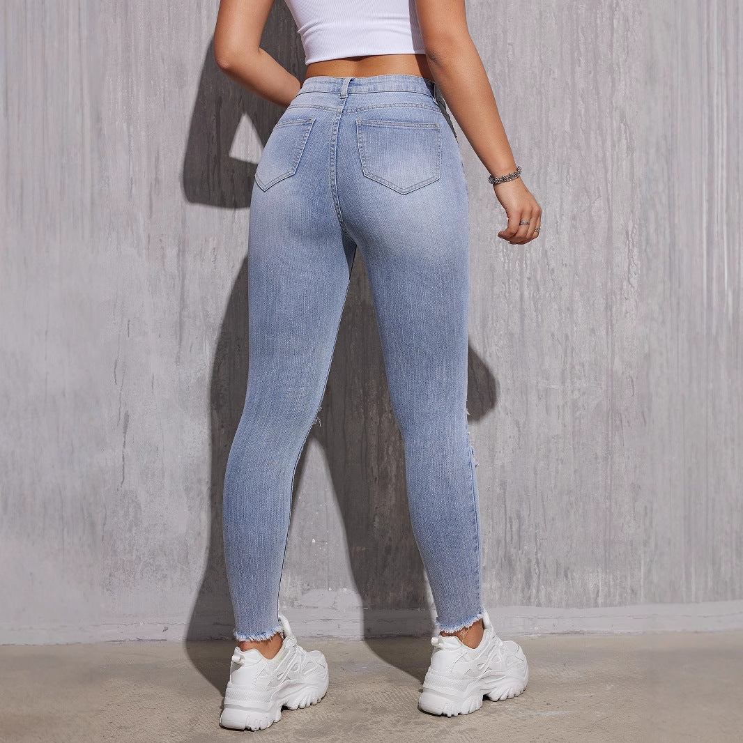 Women Ripped Denim trousers 5
