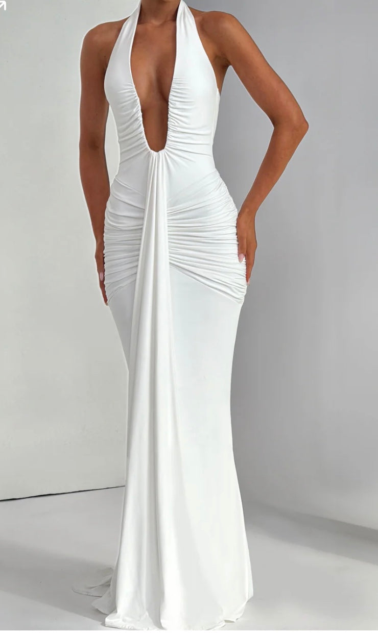 Women Summer Solid Sexy See-Through Sleeveless Dress 3