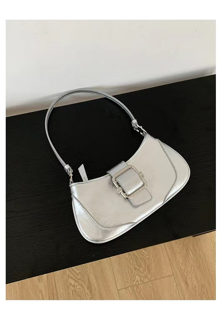 Women Vintage Patchwork Baguette Chic Shoulder Bag 11