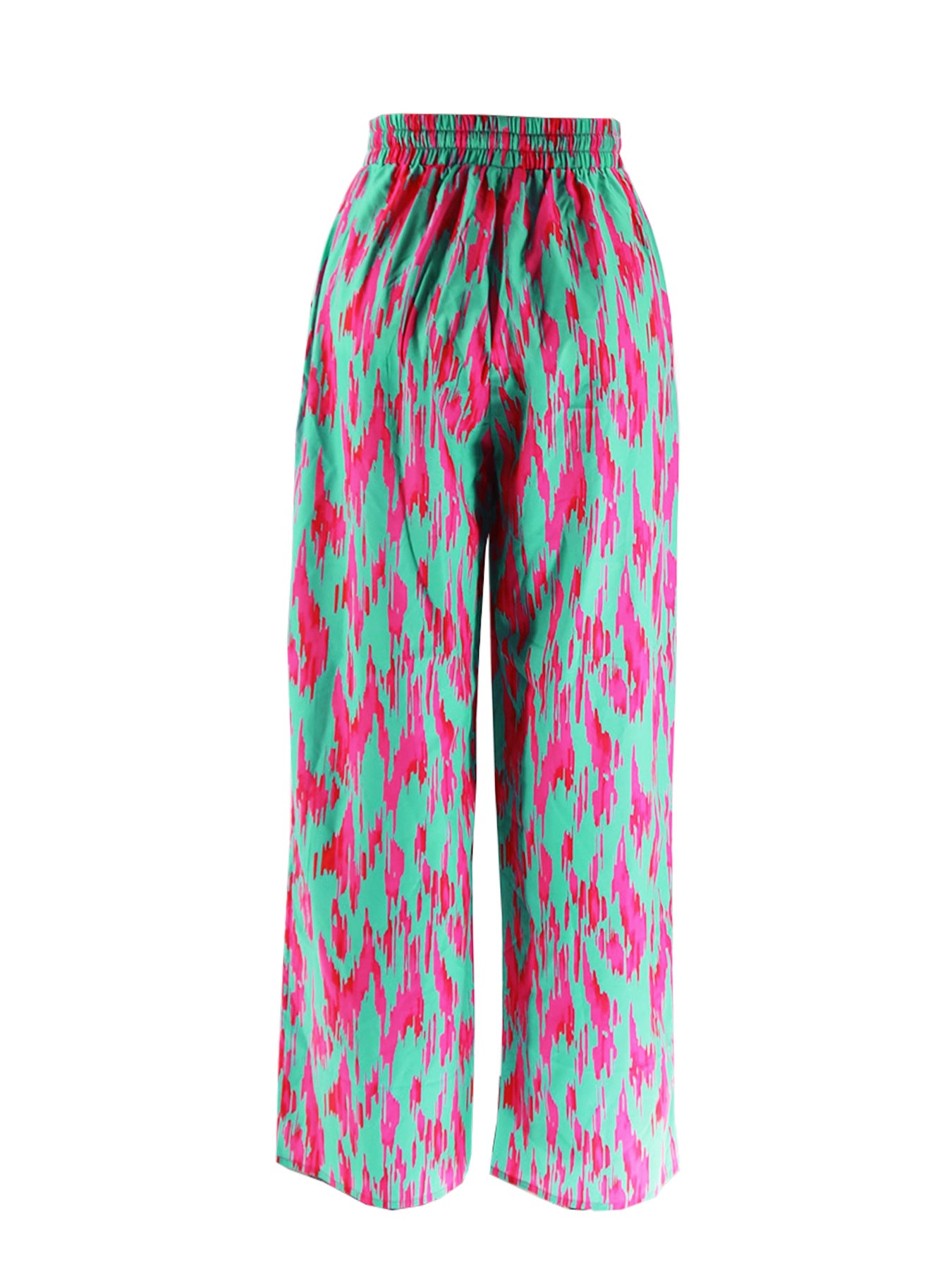 Women's loose Casual straight pants printed Chic elegant trousers 12