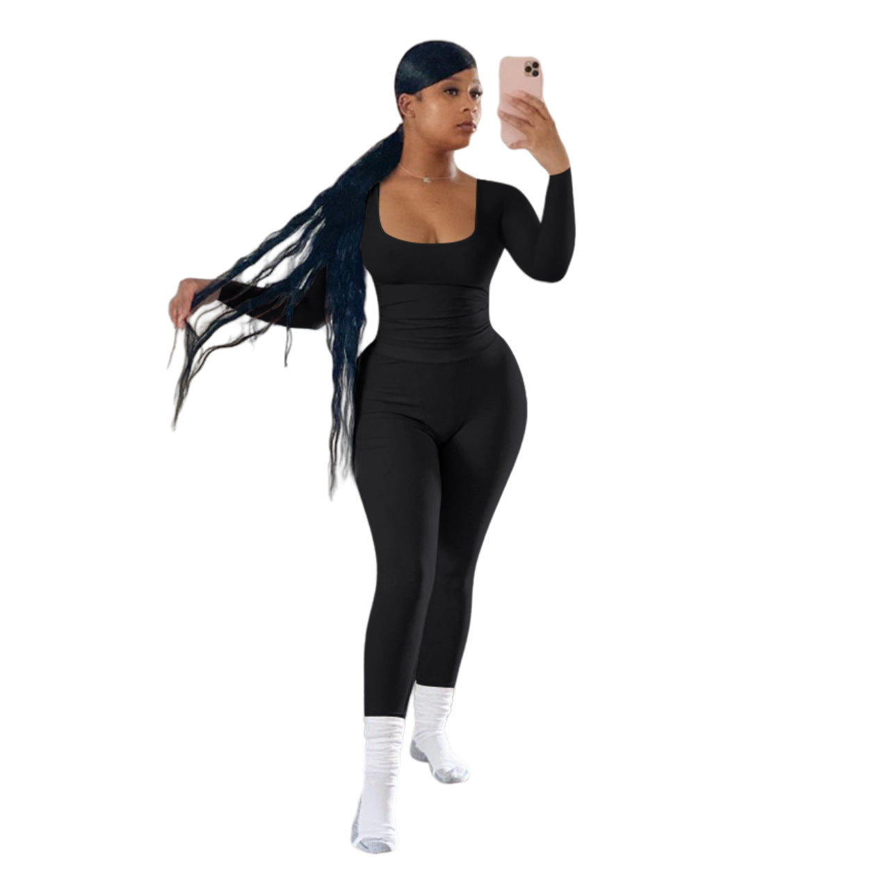 Women Casual Ribbed Solid Top and Pants Two-Piece Set 11