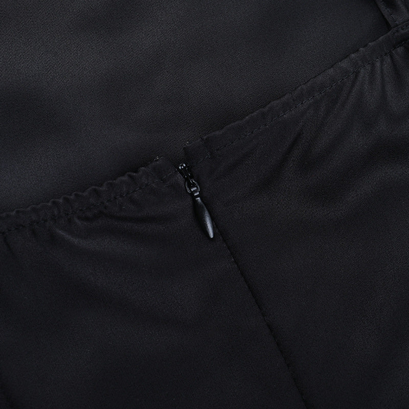 Satin Slit Strap Formal Maxi Dress 18