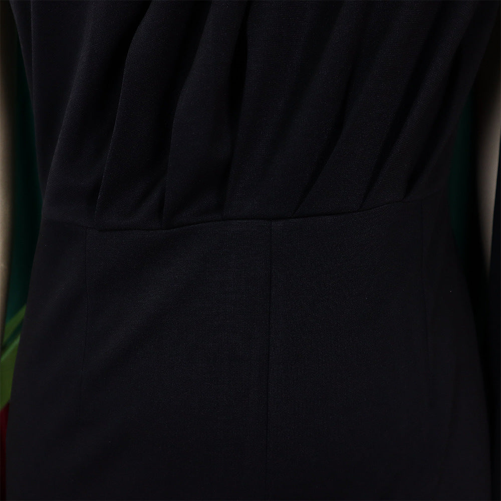 African Women's Solid Color Sexy One Shoulder Formal Party Fashion Jumpsuit 42