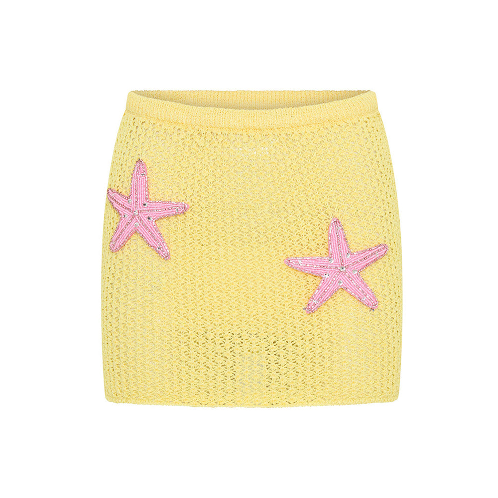 Summer Sexy Starfish Knitted Beach Skirt Casual Holiday Cover-Up 9