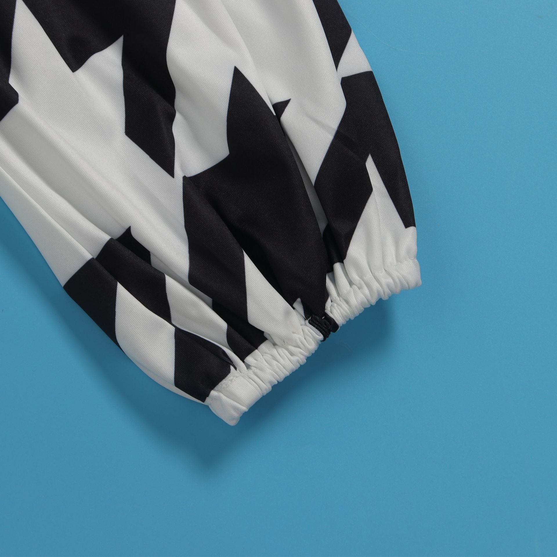 Women Printed Plaid Lace-Up Slash Shoulder Top and Pant Two-piece Set 22