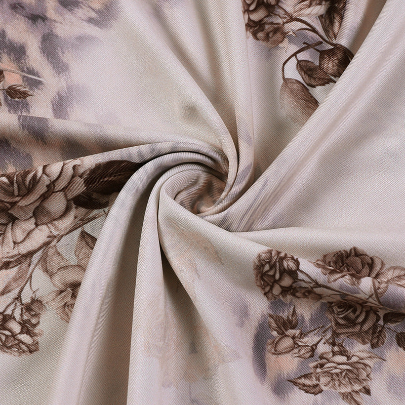 Sling Plunging Floral Print Maxi Dress Women's Chic Slim Waist Dress 16