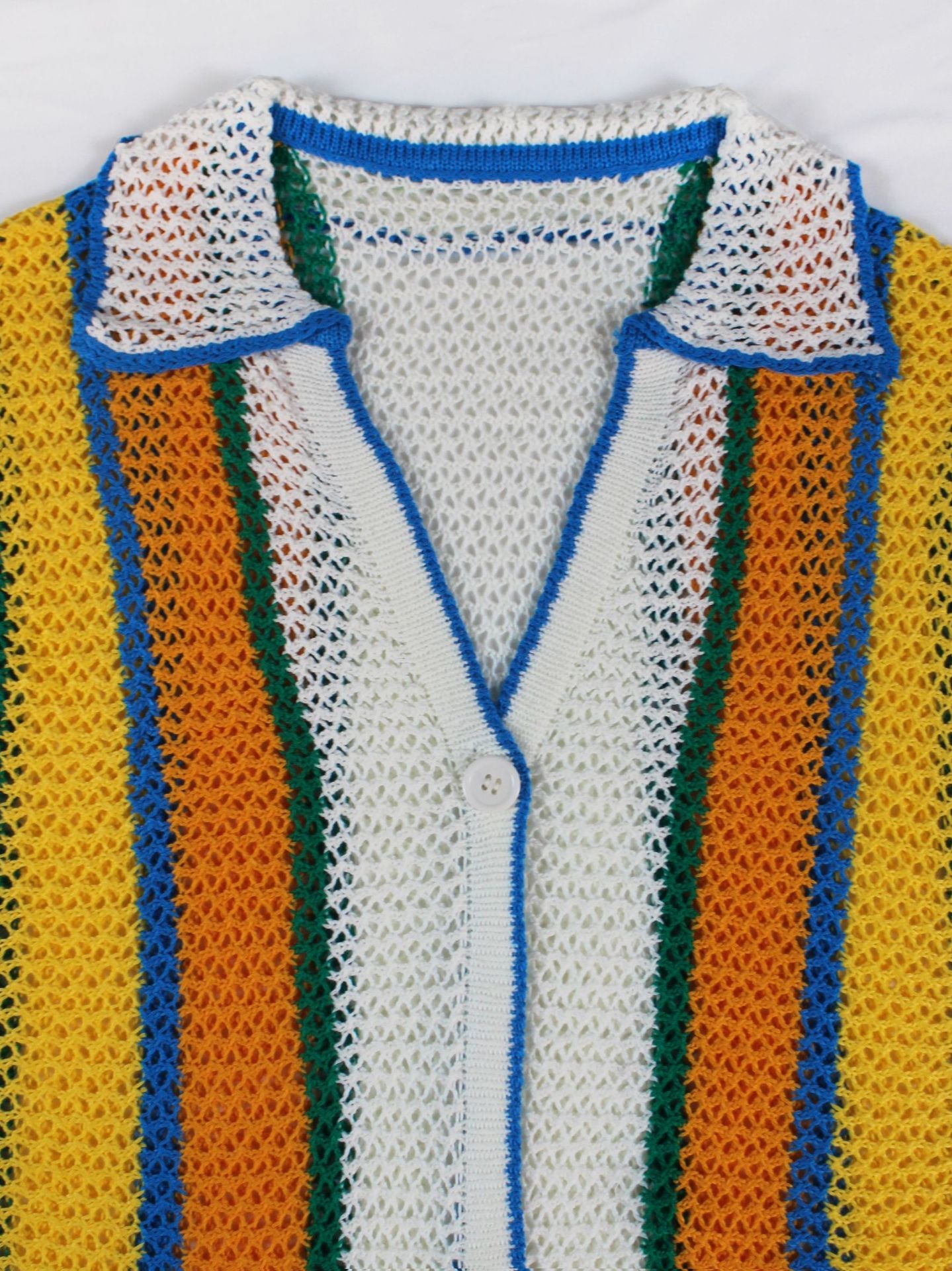 Women's Sexy Hollow Turn-Down Collar Knit Shorts Set 19