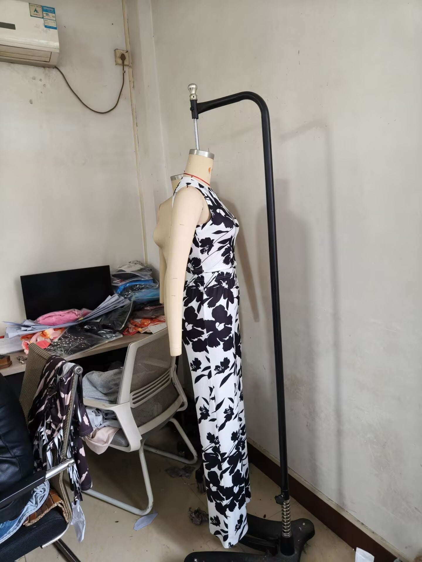 Women Floral Printed Sleeveless Vest and Pants Two-piece Set 12