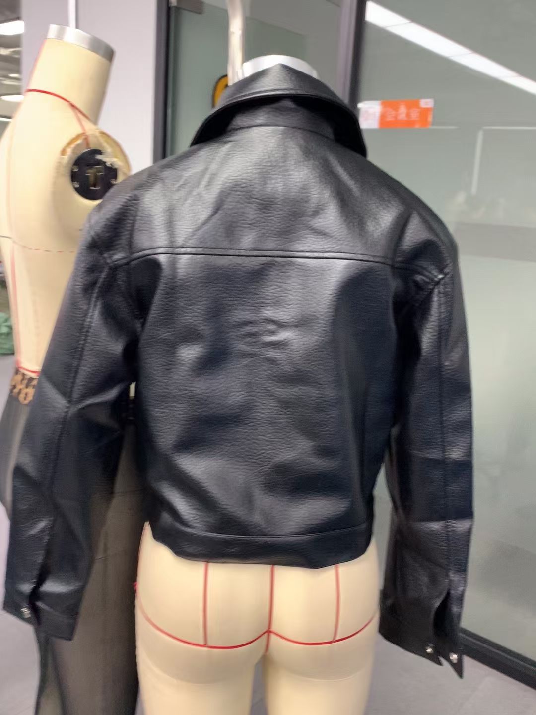 Women Pu-Leather Casual Zippered Jacket 7