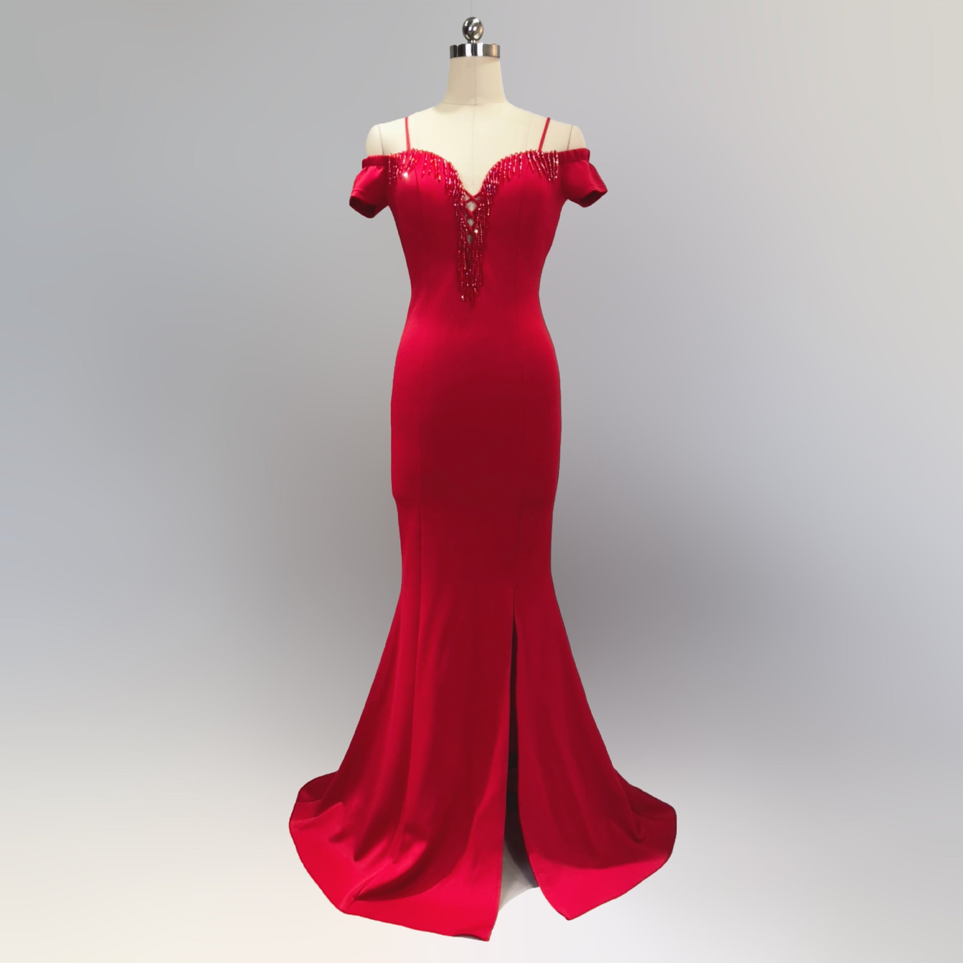 Long length body-fitting bridesmaid evening dress evening party Formal Party host performance annual meeting dress 4