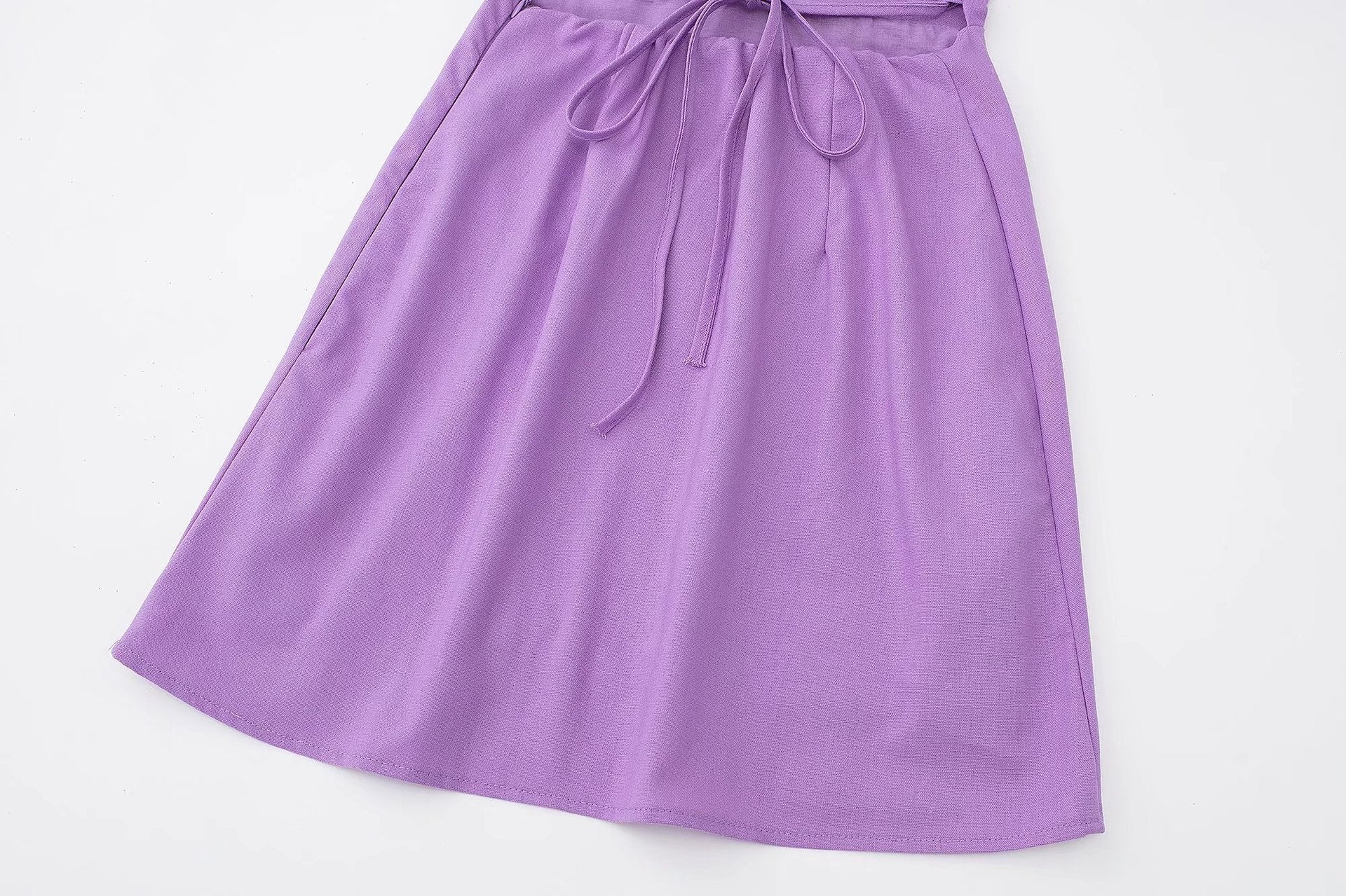 Women Square Neck Short Sleeve Dress 21