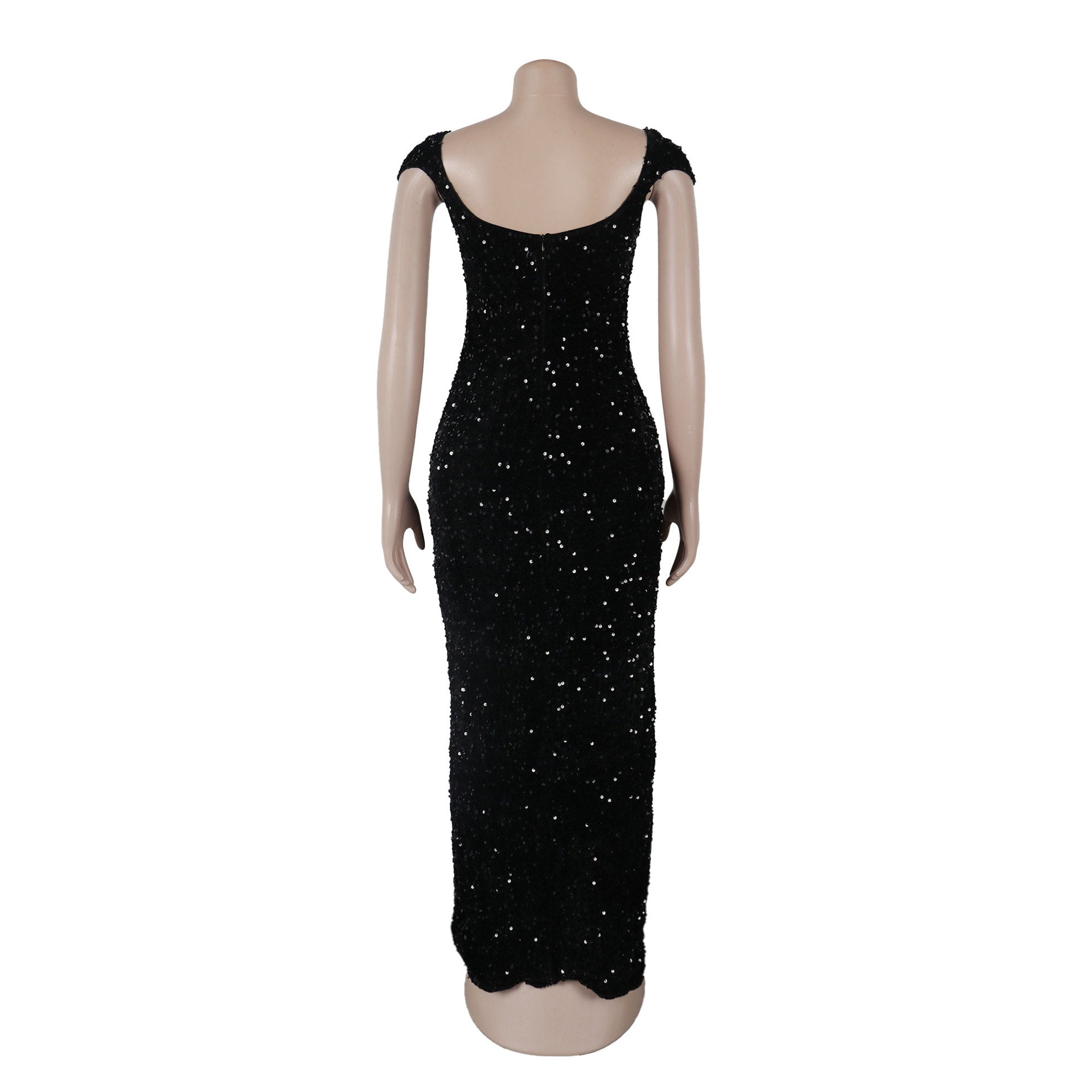 V-neck sequin slit sequin bodycon dress 14